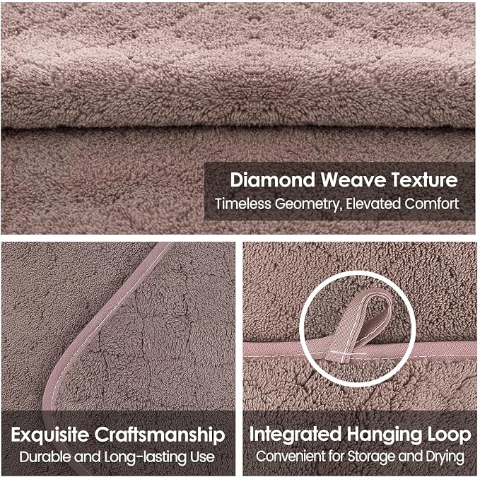 JML Microfiber Bath Towels, 2 Pack, 30 in x 60 in, Chocolate | Hanging Loop, Super Soft, Absorbent, Lint Free, Fade Resistant, Lightweight, Quick Dry, Use for SPA , Sauna, Salon Hair Wrap
