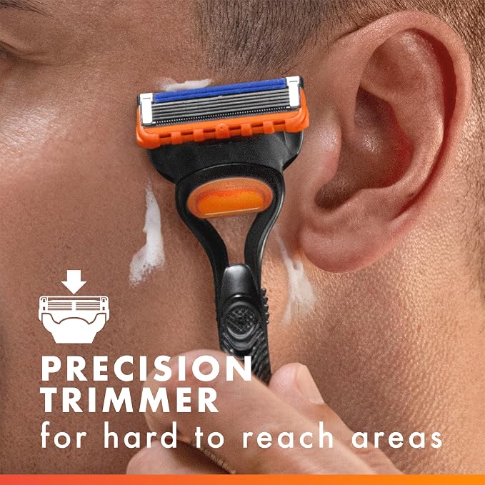 Gillette Fusion5 5-Blade Mens Razor Blade Refills, 12 Count, with Precision Trimmer