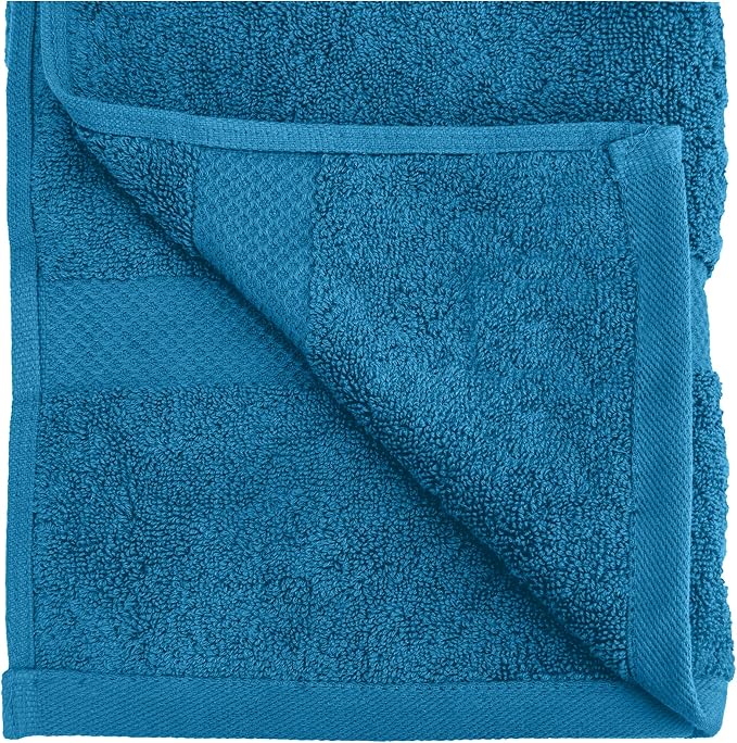 HERCULEAN Premium Bath Towels 24 x 48 Pack of 6 | Quick Dry and Highly Absorbent | 100% Cotton Terry Towels for Bathroom - Perfect for Shower - Pool and Spa - Luxury Soft Towels - Teal Blue