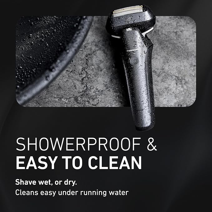 Panasonic ARC6 Electric Razor for Men Face, Wet/Dry Foil Shavers for Men, Premium Automatic Cleaning and Charging Station, Ultra-Fast 6-Blade & Pop-Up Trimmer - ES-LS9A-K (Black)