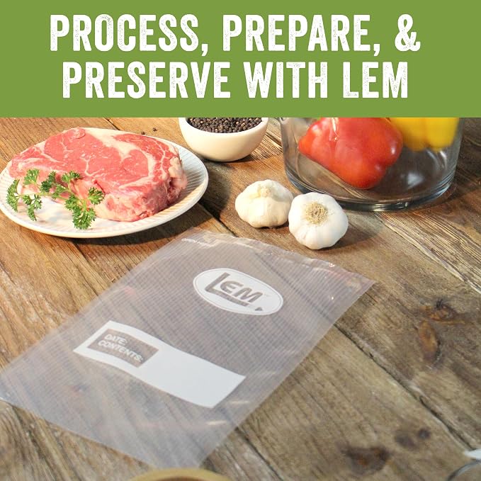 LEM Products MaxVac Pint Vacuum Sealer Bags, 6 x 10 Inches, Compatible with Major Vacuum Sealer Brands, 28 Count (Pack of 6)