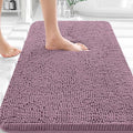 OLANLY Bathroom Rugs 30x18, Extra Soft Absorbent Chenille Bath Rugs, Rubber Backing Quick Dry, Machine Washable Bath Mats for Bathroom Floor, Tub and Shower, Home Decor Accessories, Deep Plum