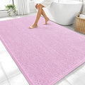 OLANLY Large Bathroom Rugs 70x46, Extra Soft Absorbent Chenille Bath Rugs, Rubber Backing Quick Dry, Machine Washable Bath Mats for Bathroom Floor, Tub and Shower, Home Decor Accessories, Pink