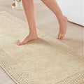 Madison Park Splendor Reversible 100% Cotton Bath Runner, 24 x 72, Natural | Tufted Bathroom Rug, 3000 GSM, Hotel Quality, Luxurious Plush, Medium Pile, Absorbent, Quick Dry, OEKO-TEX, Shower Room Décor