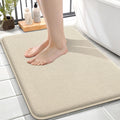 OLANLY Thick Memory Foam Small Bathroom Rug 24x16, Absorbent Bath Mat, Sand | Soft Quick Dry Bath Mat Rugs, Non-Slip, Machine Washable Mat for Bathroom Floor, Tub and Shower, Home Decor Accessories