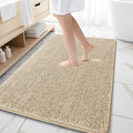 OLANLY Large Bathroom Rugs 59x35, Extra Soft Absorbent Chenille Bath Rugs, Rubber Backing Quick Dry, Machine Washable Bath Mats for Bathroom Floor, Tub and Shower, Home Decor Accessories, Beige