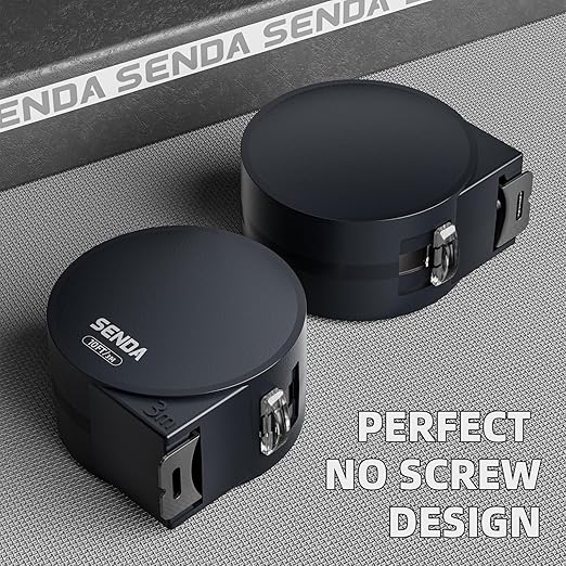 SENDA Tape Measure 10FT/3M, Compact Small Measuring Tape, Black and White Faceted Ruler Tape, Easy-to-Read Metric/Inch Measurements for Home, Office & DIY Crafts Use(10Ft)