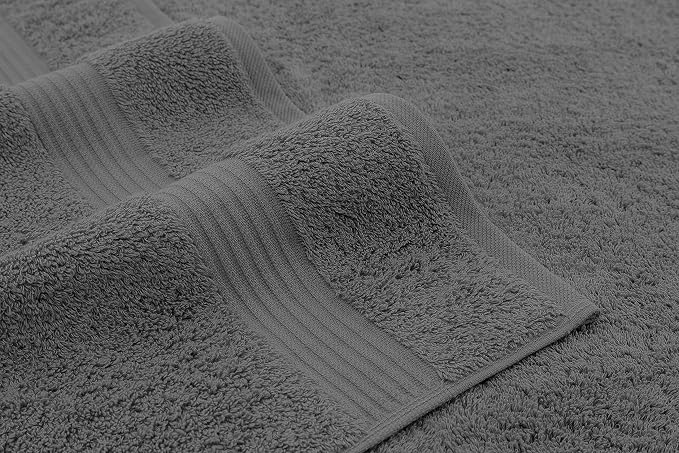 American Veteran Towel, Hand Towels for Bathroom Set of 4, 100% Cotton Turkish Hand Towel Sets, Soft Hand Face Towels, Dark Gray Hand Towels