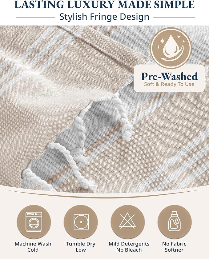 LANE LINEN Beach Towel 4 Pack, Oversized Beach Towels for Adults - Beige | Lightweight Travel Beach Towels - Pre-Washed for Soft Hand Feel - 39"x71", Vacation Essential - Machine Washable, Gym & Yoga