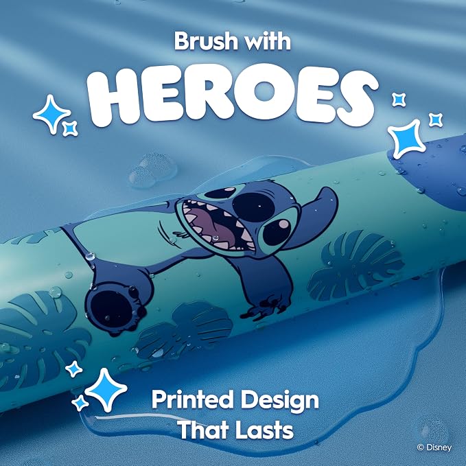 Oral-B iO Kids Rechargeable Electric Toothbrush, Stitch with 1 Brush Head - Automatic Pressure Sensor - 3 Cleaning Settings - 2 Min Music Timer - 28 Day Battery Life