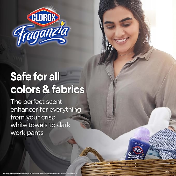 Clorox Fraganzia Laundry Scent Booster Crystals In-Wash Fragrance Beads Fresh-Smelling Clothes and Linens Safe for All Fabrics and Colors Lavender with Eucalyptus 18 OZ 2 Pack Twin Pack Value