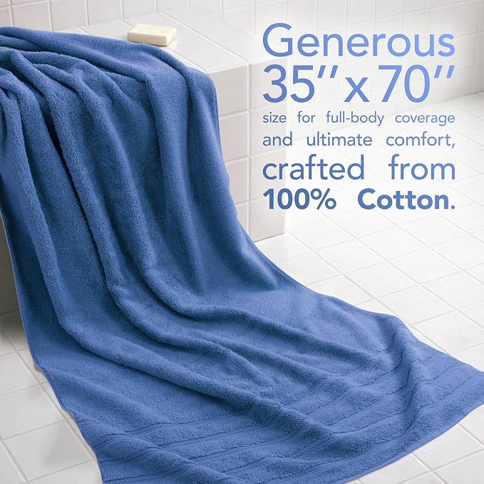 American Soft Linen 100% Cotton Luxury Turkish Towels, 35x70 XL Bath Sheet | Soft Absorbent Quick Dry OEKO Tex Standard 100 Certificated Durable Machine Washable Breathable Premium Hotel Quality