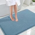 OLANLY Memory Foam Large Bathroom Rugs 44x32, Absorbent Bath Mat, Airy Blue | Soft Quick Dry Bath Mat Rugs, Non-Slip, Machine Washable Mat for Bathroom Floor, Tub and Shower, Home Decor Accessories