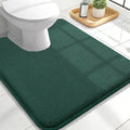 OLANLY Memory Foam Bathroom Rugs 24x20, Absorbent Bath Mat, Blackish Green | Soft Quick Dry Bath Rugs Mats, Non-Slip, Machine Washable Carpet for Bathroom Floor, Tub and Shower, Home Decor Accessories