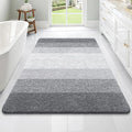 OLANLY Large Bathroom Rugs Mat 70x46, Extra Soft Absorbent Microfiber Bath Rugs, Rubber Backing, Quick Dry, Machine Washable Bath Mats for Bathroom Floor, Tub and Shower, Home Decor Accessories, Grey