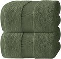 Luxury Soft Bath Sheet Towels - 650 GSM Cotton Luxury Bath Towels Extra Large 35x70 | Highly Absorbent and Quick Dry | Hotel Quality Extra Large Bath Towels Oversized, Forest Green, 2 Pack