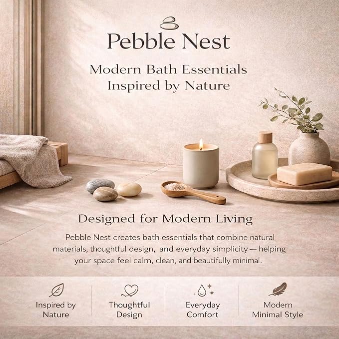 Stone Bath Mat – Diatomaceous Earth Quick Drying Non-Slip Bathroom Mat Rug– Absorbent Diatomite Shower Mat, Durable & Easy to Clean, Modern, 23.6" x 15.3", (White - Marble)