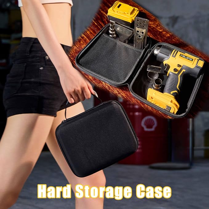 Cordless Heat Gun for DeWALT Battery with LCD Display(No Battery) | Heat Gun with LCD Digital Display,2-Temp Setting Max 1022°F(550°C),Hot Air Gun for Shrink Wrapping, Tube Bending(No Battery)