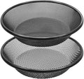 2Pcs 11.8" W Soil Sifter for Gardening, 2, 4mm Grid Rock Sifter for 5 Gallon Bucket, Stainless Steel Fine Dirt Sifter, Compost Sifter for Capturing Dirt, Sand, Rocks, and Filtering Compost (Black)