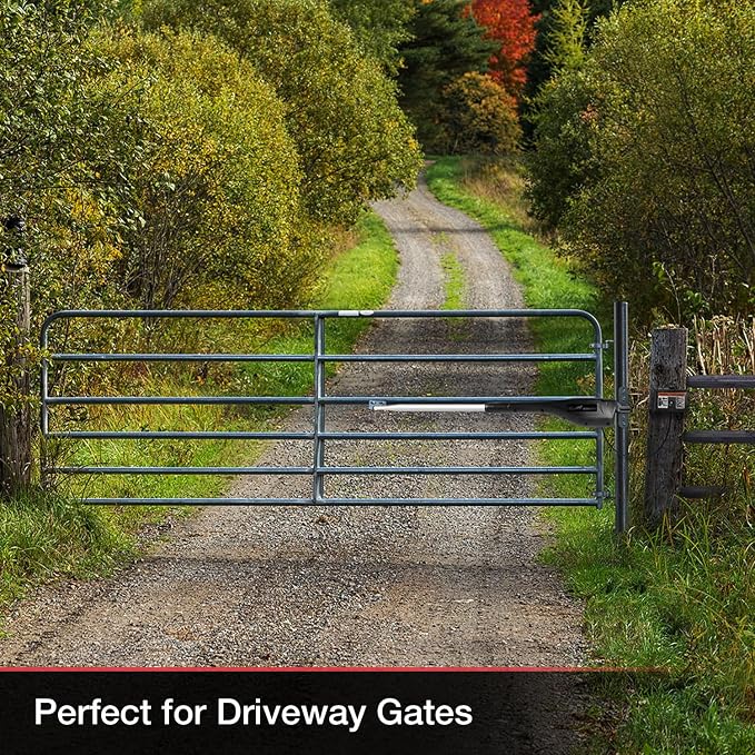 Mighty Mule Gate Opener, Solar Ready, Automatic Gate Opener for Single Swing Gates up to 300lb or 12ft, with Precision Installation Ruler, Upgraded Kit, MM271-A