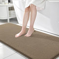 OLANLY Memory Foam Bathroom Runner Rug 70x24, Absorbent Long Bath Mat, Tan | Soft Quick Dry Bath Mat Rugs, Non-Slip, Machine Washable Mat for Bathroom Floor, Tub and Shower, Home Decor Accessories