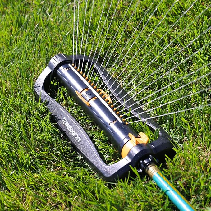 Melnor 65165AMZ XT Turbo Oscillating Sprinkler,4,500 sq. ft.,Quick Connect Bundle,2-Way Adjustable,Black,Yellow,(Pack of 12)