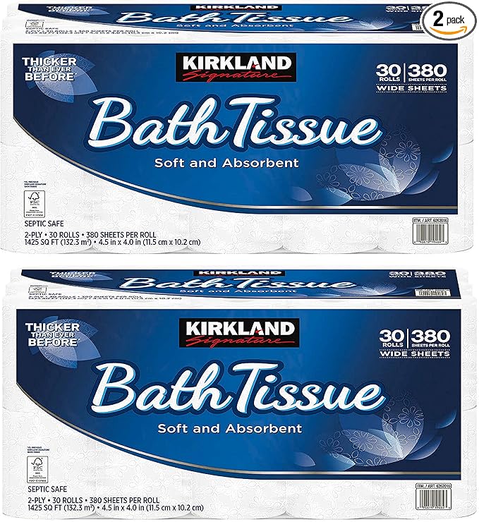 Kirkland Signature Bath Tissue, 2-Ply, 425, 2 Pack (30 count)