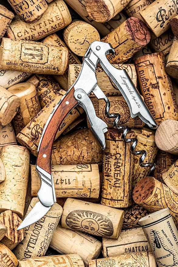 Laguiole Style de Vie Corkscrew, Bottle Opener with Foil Cutter, Rosewood