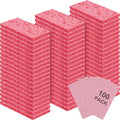 Zhengmy 100 Pieces Sponges Bulk Sponges Kitchen Compressed Sponge Natural Dish Sponge Compressed Wood Pulp Cleaning Without Scratching for Kitchen Bathroom, 3.9 x 2.4 x 0.12 Inch (Pink)