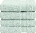 Cotton Paradise 100% Cotton Turkish Towel Set, Soft Absorbent Quick Dry, 4 Piece Washcloth Set, Mint Green