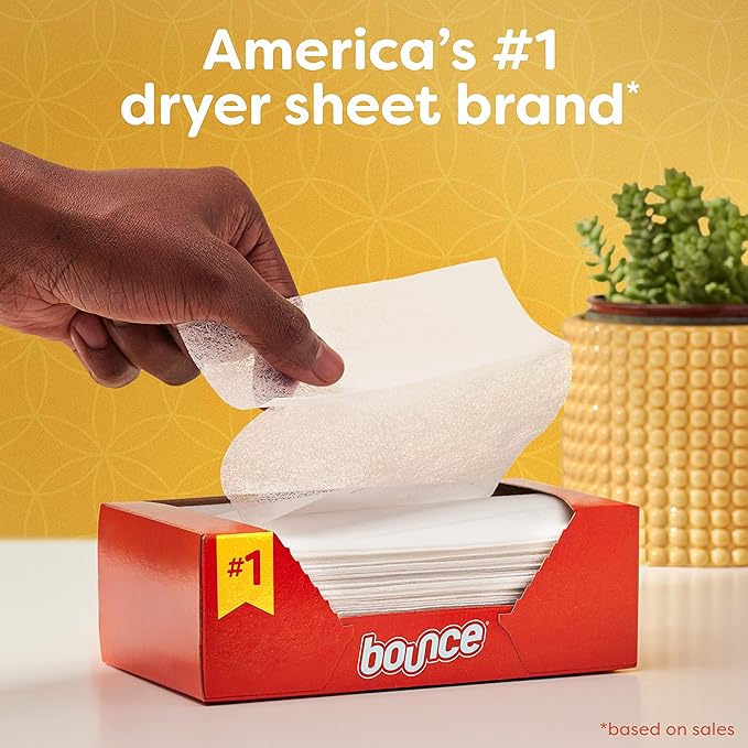 Bounce Fresh Linen Scented Fabric Softener Dryer Sheets, 120 Count (Pack of 2)