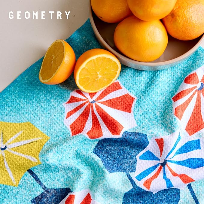 GEOMETRY Spring Kitchen Towels - Quick Dry Microfiber Cloth Spring & Summer Dish Towels for Kitchen Drying - Premium Quick Dry Towel - Cute Bananas, 18" x 30" - 1-Pack