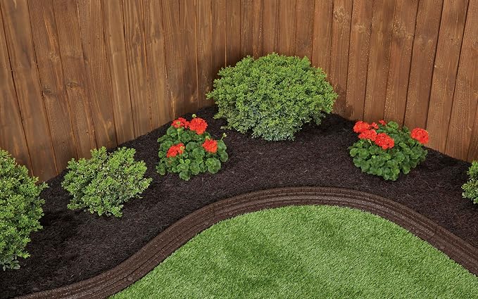 Premium Shredded Rubber Mulch for Gardens, Lawns, and Landscaping | Long Lasting Color | Looks Like Natural Wood Mulch (37.5 CU. CT. - 675 LBS, Brown)