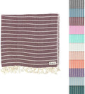 Sand Cloud Turkish Beach Towel - Sand Resistant & Quick Dry Towel | 100% Certified Organic Turkish Towel - Bath Towel or Beach Blanket for Picnic - As Seen on Shark Tank - Gocek (Burgundy)