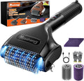 Misshappy Electric BBQ Grill Brush - 4000mAh Cordless BBQ Grill Cleaner 2 Speed - 800RPM Bristle Free Electric Grill Cleaner for Outdoor Grill Rechargeable with Scraper/LED Light/LED Display (Black)