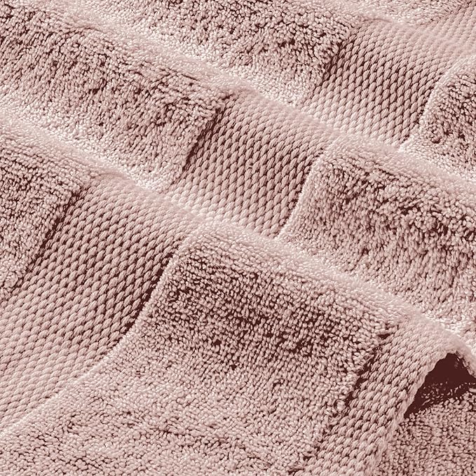 White Classic Luxury Soft Bath Sheet Towels - 650 GSM Cotton Luxury Towels Extra Large 35x70 | Highly Absorbent and Quick Dry | Hotel Quality, Pink, 2 Pack