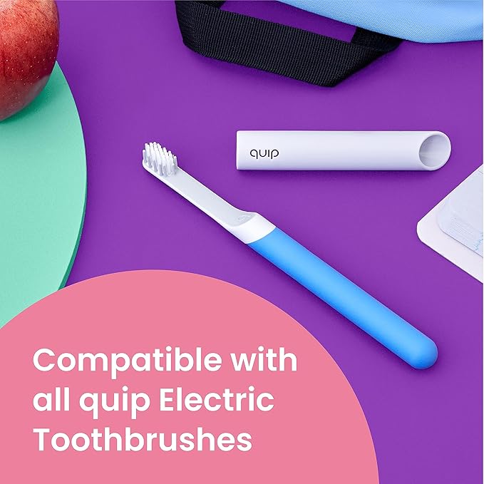 quip Sonic Toothbrush Replacement Heads for Kids - 3 Pack - Verified quip Small Brush Head Refills for Electric Toothbrushes - Soft Bristles, Compact & Flexible - Last 3 Months Each