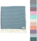 Sand Cloud Turkish Beach Towel - Sand Resistant & Quick Dry Towel | 100% Certified Organic Turkish Towel - Bath Towel or Beach Blanket for Picnic - As Seen on Shark Tank - Gocek (Denim)
