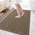 OLANLY Large Bathroom Rugs 59x35, Extra Soft Absorbent Chenille Bath Rugs, Rubber Backing Quick Dry, Machine Washable Bath Mats for Bathroom Floor, Tub and Shower, Home Decor Accessories, Tan