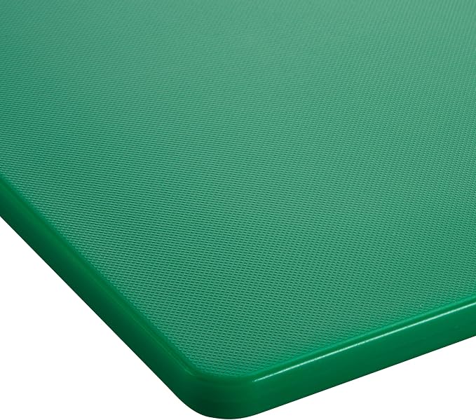 Winco 12" x 18" Green Cutting Board (Set of 6) | Dishwasher safe, Stain resistant, Minimizes dulling, HACCP approved, Great for Charcuterie, Appetizers and Buffet Displays