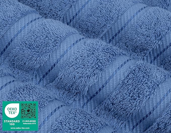 American Soft Linen 100% Cotton Luxury Turkish Towels, 6 Piece Towel Set | Soft Absorbent Quick Dry OEKO Tex Standard 100 Certificated Durable Machine Washable Breathable Premium Hotel Quality