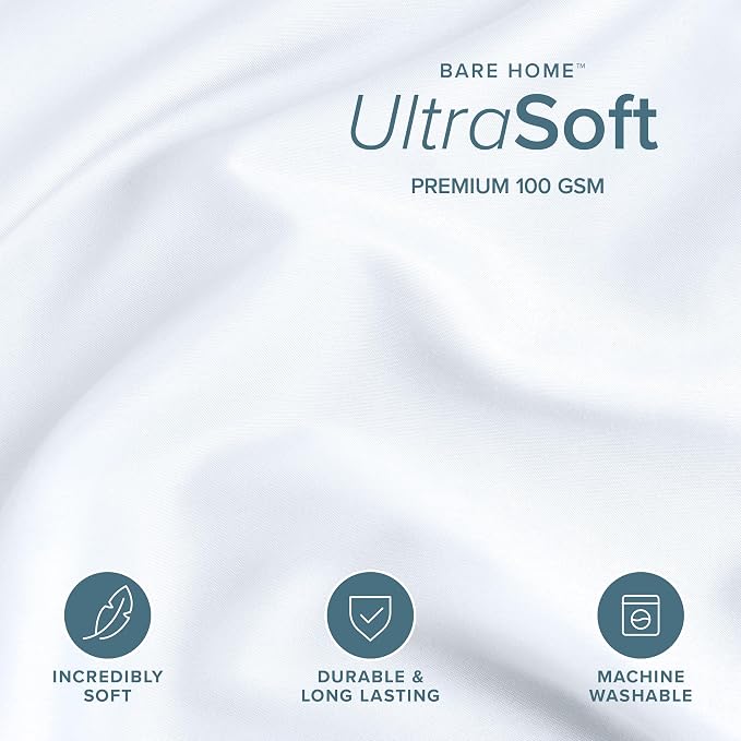 Bare Home Bedding Duvet Cover Extra Long - Premium 1800 Super Soft Collection - Lightweight, Cooling Duvet Cover - Soft Breathable Bedding (Twin/Twin XL, White)