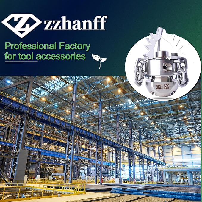 1/2 NPT Sewer Jetter Rotating Nozzle - Cutting Roots | For 2900psi, 40L/Min (10.57GPM) Pressure Washer, Stainless Steel Drain Cleaning Tool For household sewer, commercial pipeline