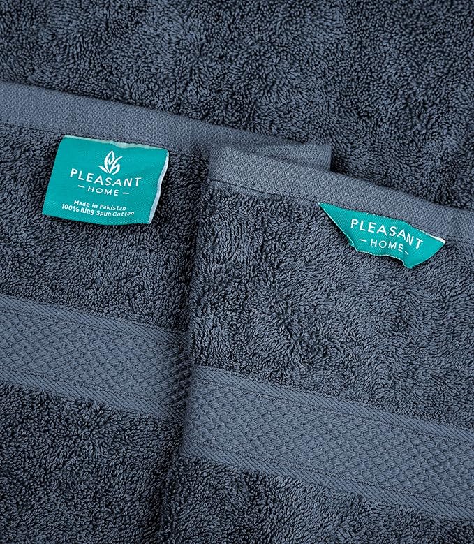 Pleasant Home Bath Towels Set of 6 (24” x 50”) 100% Cotton, 515 GSM | Lightweight, Soft & Highly Absorbent Luxury Towels for Bathroom | for Gym, Pool & Spa | 6 Pack - Multicoloured
