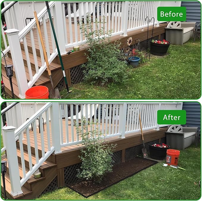 Landscape Edging Border 100 FT 2 Inch Tall with 180 Spikes, Plastic Edging for Landscaping, Garden Edging Border, Flower Bed, Paver and Lawn Edging Border, Black