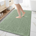 OLANLY Large Bathroom Rugs 59x35, Extra Soft Absorbent Chenille Bath Rugs, Rubber Backing Quick Dry, Machine Washable Bath Mats for Bathroom Floor, Tub and Shower, Home Decor Accessories, Sage Green