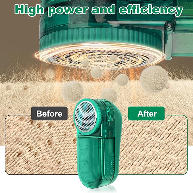 Pill Remover Fabric Shaver for Clothes-40W Power Electric Lint Remover, Industrial Sweater Pill Remover, Speed of 13000 RPM for Dry Cleaners/Clothes/Furniture/Bedding(No Charging Required)