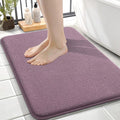OLANLY Memory Foam Small Bathroom Rugs 24x16, Absorbent Bath Mat, Deep Plum | Soft Quick Dry Bath Mat Rugs, Non-Slip, Machine Washable Mat for Bathroom Floor, Tub and Shower, Home Decor Accessories