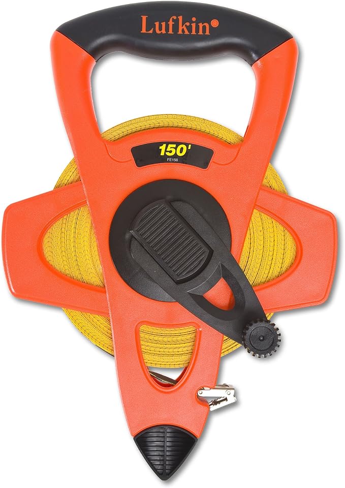 Crescent Lufkin 1/2" x 150' Hi-Viz® Orange Fiberglass Tape Measure - FE150