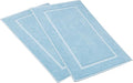 HILLFAIR-900 GSM-100% Ringspun Cotton Floor Towels mat- Hotel-Spa Tub-Shower Bathroom Floor mat Towels- 21 x 34 Inch- Terry Cotton Bath Mat, Machine Washable, Absorbent-2 Peice Towel Set- Ocean Blue
